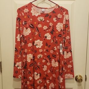 Old Navy Red Dress with Flowers